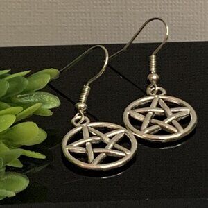 Pentagram Earring, Pentagram Jewelry, Punk Goth Jewelry, Punk Goth Earring, Gift